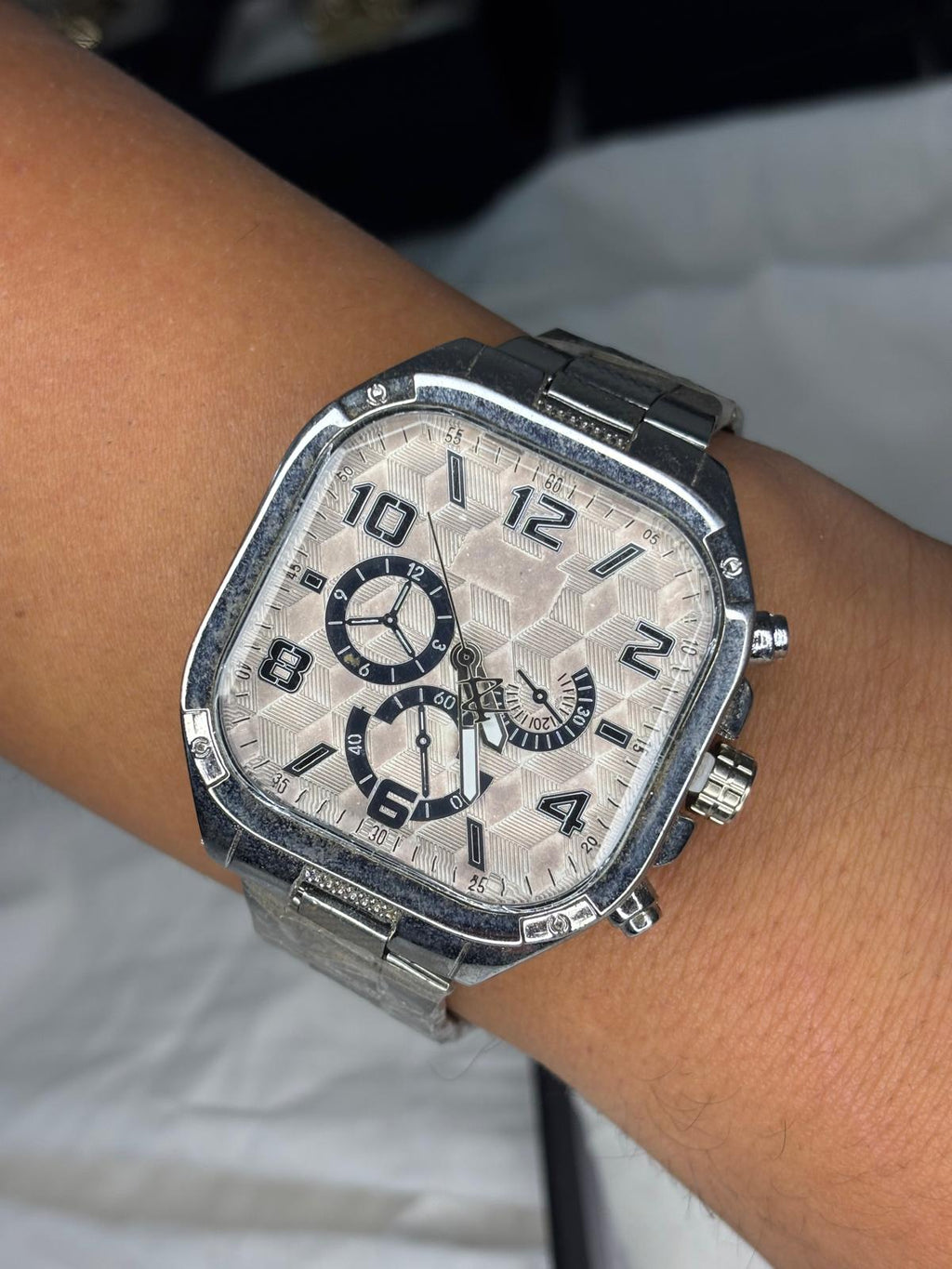 Reloj Geometric Silver